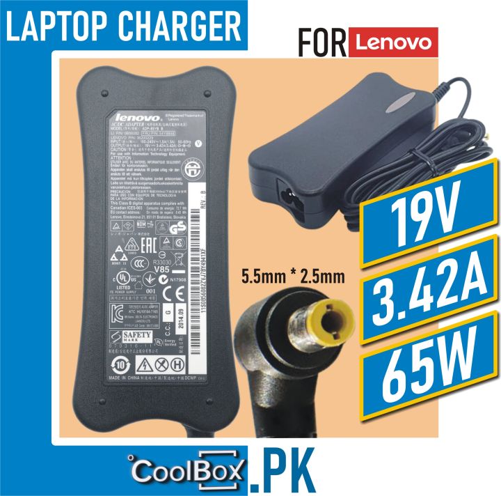Genuine Lenovo 0A37793 AC/DC Power Supply Adapter 19V 3.42A 65W OEM w/PC