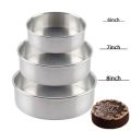 Round Cake Steel Baking Mold Set Of 3Pcs. 