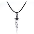 Supernatural Knife Letter Necklace Fashion Knife Kurdish Ruby Blade Retro Pendant Movie Jewelry Accessories. 