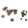 10Pcs Metal Star Studs Rivet Spike Screws for Leathercraft DIY Clothing Bags. 
