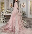 Luxury Heavy Embroidered Net Wedding Maxi Dress - 5000+ Handwork Pearls, Design CHI-724. 