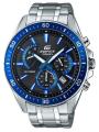 Casio Edifice Mens Steel Band/Blue Chronograph Date Dial Silver Steel Band Watch-EFR-552D-1A2VUDF. 