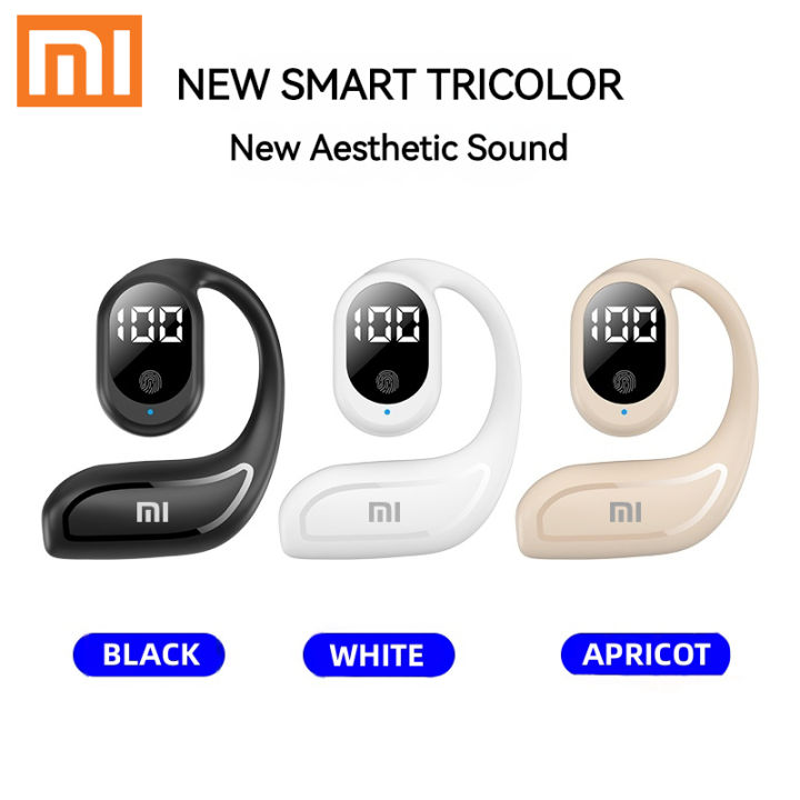 100% Quality+COD Xiaomi FN-98 Wireless Bluetooth Earphone High Battery Long Range, Digital Display Does Not Enter Ear Air Conduction Motion Single ear headset