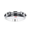 1 Piece Hindu Thaali Large Round Plate Heavy Stainless Steel 10.7 inches. 