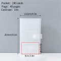 80 Pocket Mini Photo Album Transparent Polaroid Album Photo Card Holder Mini Album Storage Collect Book Card Train Ticket Album. 