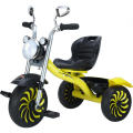 Kids trikes with colorful lights for 3-5 years old,pedal tricycle with double rearview mirrors,adjustable seat foam wheel cruiser scooter balance bike. 