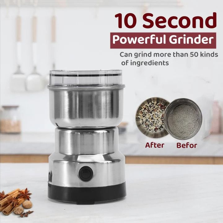 Mini Electric Grinder Machine 300W Stainless Steel Coffee, Spice