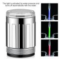 Novelty Design 7 Color RGB Colorful LED Light Water Glow Faucet Tap Head Home Bathroom Decoration Stainless Steel Water Tap. 
