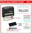 Traxx 9011 Customize Self-Inking Stamp Rubber stamp customized stamp with your own detail (Impression size 38 mm x 14 mm). 