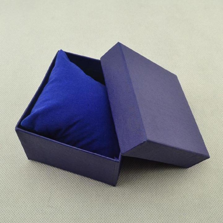 Square Cardboard Storage Case Watch Bangle Jewelry Gift Box with Pillow Pad