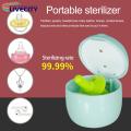 Portable Disinfection Box Portable Uv Sterilization Box Usb Rechargeable Mini Sanitizer for Pacifiers Watches Keys Contact Lens Multi-angle Uv Lamp Beads Sanitizing Box Sterilization Box for Pacifiers. 