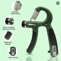 Adjustable Hand Grip Strengthener, Hand Gripper With Counter for Men & Women for Gym Workout Hand Exercise Equipment for Forearm Exercise, Finger Exercise Power Gripper - Multi colors - 60kg Adjustable Hand Grip Strengthener, Hand Gripper With Counter. 