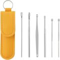 Ear Wax Cleaning Kit, 6 Pcs Ear Pick Tools, Wax Removal Kit, Ear Cleaning Tool Set, Spring Earwax Cleaner Tool Ear Wax Remover, Reusable Ear Cleaner for Children and Adult. 