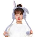 Kids Winter Earmuffs with Moving Rabbit Ear | Cute Plush Ear Warmer for Girls & Boys | Soft Woolen Windproof Ear Muff | Pneumatic Bunny Ear Cover | Warm Fashion Accessories for Kids & Women. 