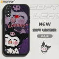 AMORVOR for Samsung Galaxy A10S Back Cover PU Leather Cartoon Sanrio Kuromi Phone Case Soft Silicone Edge Phone Cover. 