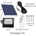 60W Waterproof Solar Security Lights 15000mAh & 3 Modes Solar Street Flood Lights with Remote LED Security Flood Light for Patio, Lawn, Garden, Street, Pool, Holiday Party. 