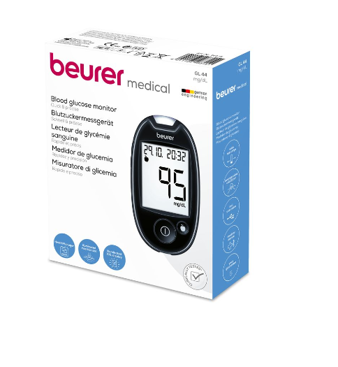 Beurer GL 44 Blood Glucose Meter Device mg/dL Black