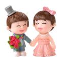 Couple Miniature Exquisite Detail Compact Delicate Couple Statue. 