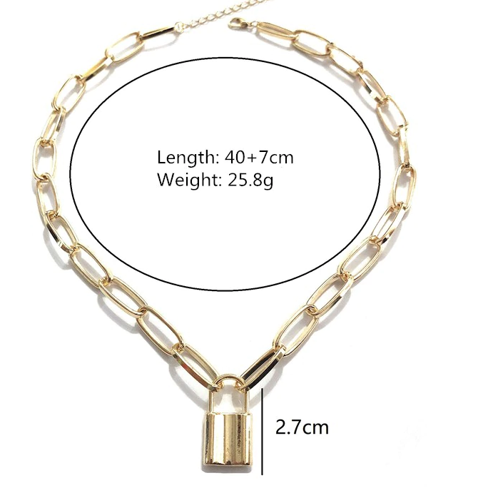 Silver%20Lock%20Pendant%20Necklace%20for%20Girls%20or%20Lover%20Lock%20for%20Girls%20or%20Women%20Hollow%20Chain%20Personality%20Female%20Neck%20Jewelry%20Beautiful%20Neck%20Decoration%20-%20Image%204