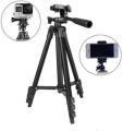 3120 - Tripod Camera Stand With Mobile Holder - Black. 