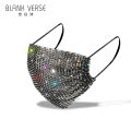 Korean version of women's face mask diamond glitter mask women's sequin glitter rhinestone mask reusable mask. 