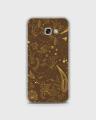 Samsung A530, A5 2017 Cover In Hybrid Soft Case Cover Tpu Brown Floral Print - 1Cover2168-. 