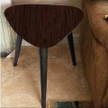 Wood Land Triangle side table for room, Coffee table for Living Room White. 