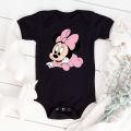 Moda Disney Baby jednoczęściowe śliczne niemowlęce kombinezony ścieg drukowane ubranka dla dzieci Streetwear Kawaii kombinezon jednoczęściowy dla małego dziecka Dropshipping. 