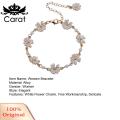 Carat Ladies Bracelet Temperament White Flowers Charm Ladies Bangle. 