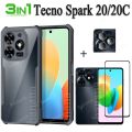 ForTecno Spark 20C Shockproof Phone Case Tecno Spark 20 Spark 10C Spark Go 2024 2023 tempered glass film+lens film. 