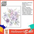 Floral Toilet Sticker Colorful Flower Toilet Sticker Waterproof Pvc Decal for Bathroom Toilet Lid Decoration Removable Self-adhesive Wall Art Buyers' Favorite Dust-free Surface Decal. 