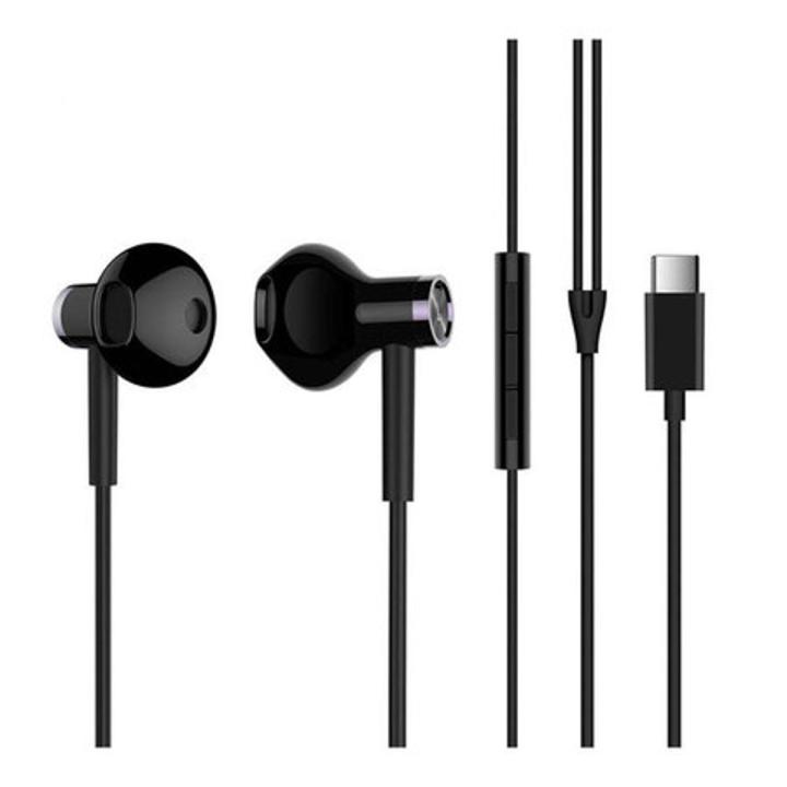 EZone Original Type C Handsfree | In-Ear Type C Headset Headphones | C Type Handfree with Built-in Microphone | Dual Driver Earbuds USB-C | Type-c Earphones