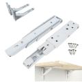 2 Pcs Heavy Duty Folding Shelf Brackets,Robust Foldable Wall Shelf Support Bracket for Bench Table,Bookshelf,Work Bench with Install Screws, 4 Sizes Available 8, 10, 12, 14inch. 