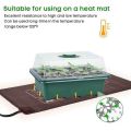 2X Seed Starter Trays Seedling Tray 12 Cells Humidity Adjustable Plant Starter Kit with Dome Greenhouse Grow Trays Green. 