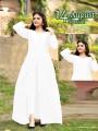 Button Centre Cut Style Long Frock With Plain Trouser/ Long Maxi with Trouser/Readymade/Maxi for GIRLS. 