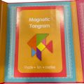 Wooden Pattern Tangram Magnetic Puzzle Shape Blocks Jigsaw Book Brain Teasers Stacking Games Early Educational Learning Challenge IQ Toy Gift for Kid Toddlers Age 3+ Years Old. 