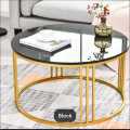 Decorniture- Center Table Set For Drawing Room Nesting Coffee Table Cocktail Tables With iron Base and Wooden Top, customization. 