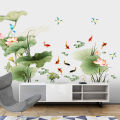 Leaf Flower Lotus Lotus Self-adhesive Living Stickers Wall. 