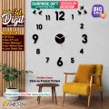 Gift City Presents Creative 3d Letters DIY Wooden Wall Clock for Home and Offices Self Adhesive. 