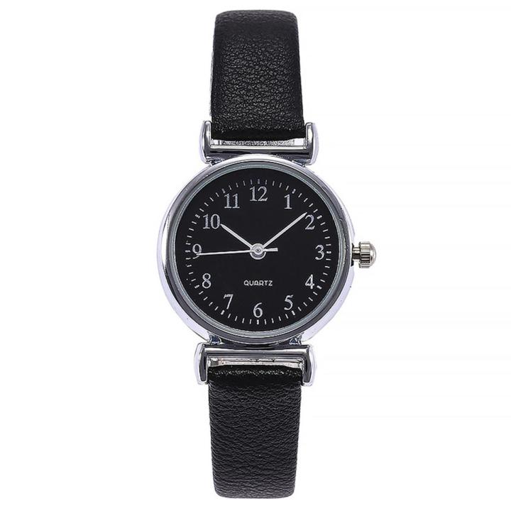 Simple Women Small Round Dial Arabic Numbers Analog Quartz Wrist Watch Gift