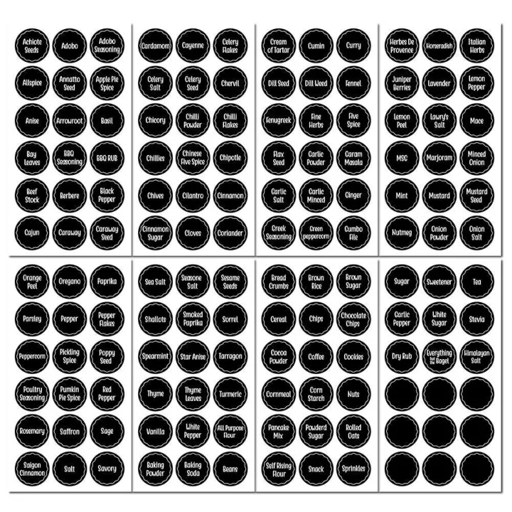 144%20Printed%20Spice%20Jar%20Labels%203.8Cm%20Diameter%20Food%20Pantry%20Stickers%20-%20Image%205