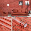 Waterproof Brick Wallpaper PVC Self Adhesive Sofa Living Room Wall Sticker For Home Decor. 