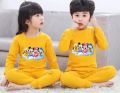 Yellow Kids Printed Girls and Boys Night dress. 