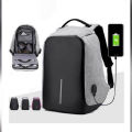 Geneeric 2019 Antii Theftt Oxforrd Smart Bag With Power Bank- Smart Laptop Backpack, Secuurity Travel Backpackk For Men & Women, School Bookbag, Water Repeellantt With USB Charging Port - Grey. 