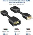 High Speed HDMI Extension Male to Female Cable Extension Cable Converter Adapter Extender for Chromecast 10 cm (Black). 