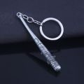 The Walking Dead Keychain Negan LUCILLE Iron Wire Baseball Bat Key Chain Model Pendant for Men Jewelry. 