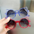 Cute Red Cartoon Kids Sunglasses Girls Pink Purple White Children Glasses Baby Boys Round Eyeglasses Party Outdoor Eyewear. 