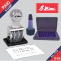 SHINY S-68 Dater Rubber Stamp With "Paid" Message And Signature Place. 