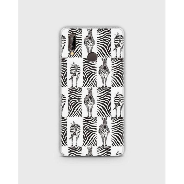 Huawei  Nova 3e Cover in Hybrid Soft Case cover Tpu Zebra Pattern - 1cover2291