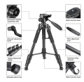 NeePho NP-8810 Professional Tripod Stand for Mobile Phones – 150cm (59”) Adjustable Height, 3-Way Pan Head, Universal Phone Holder & Carry Bag. 